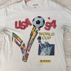 Panini USA '94 World Cup T-Shirt - White and Red (Abercrombie)